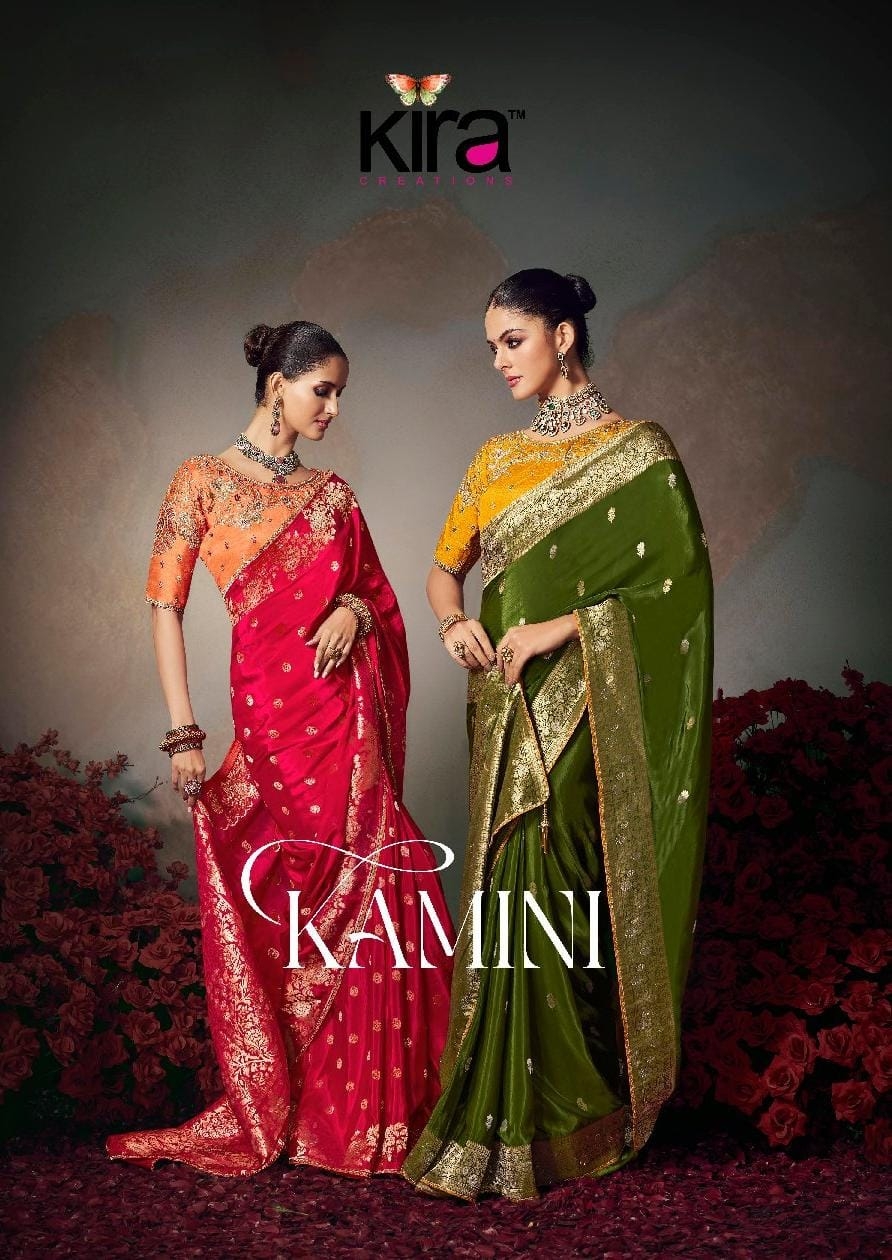 Kira Kamini Silk Chiniya Silk wholesale saree in surat