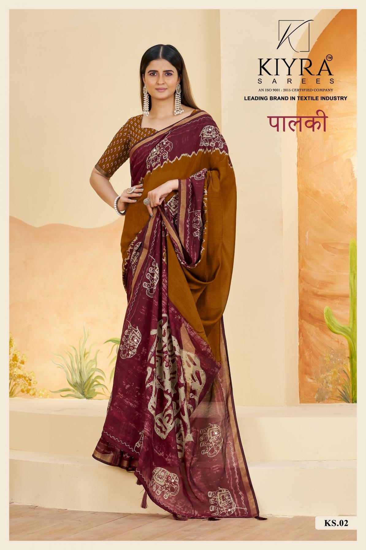 kiyra paalki series 01-06 VISCOSE SILK saree with work