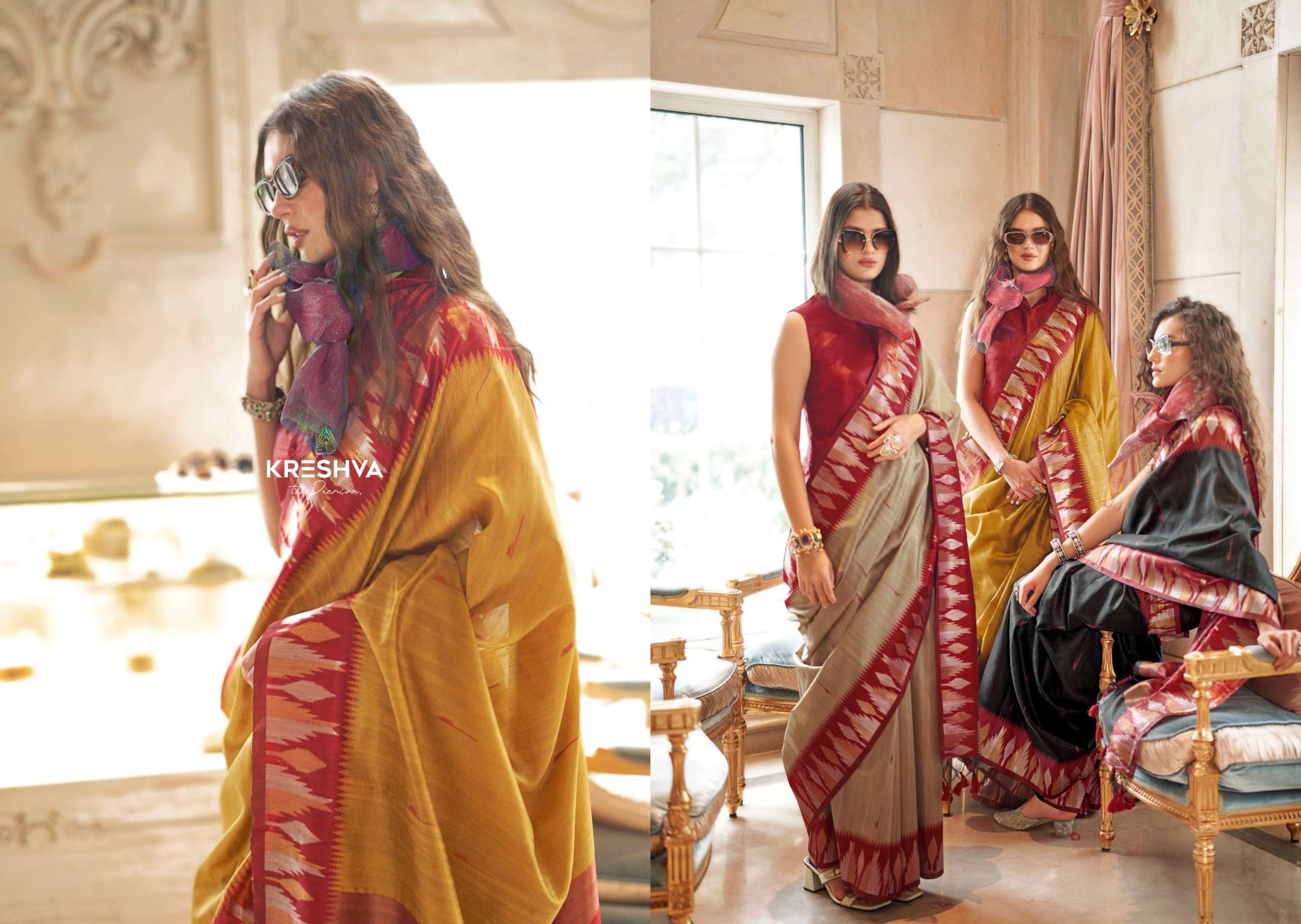 Kreshva Kalatmak series 4114-4121 Pure Matka Silk wholesale saree in surat