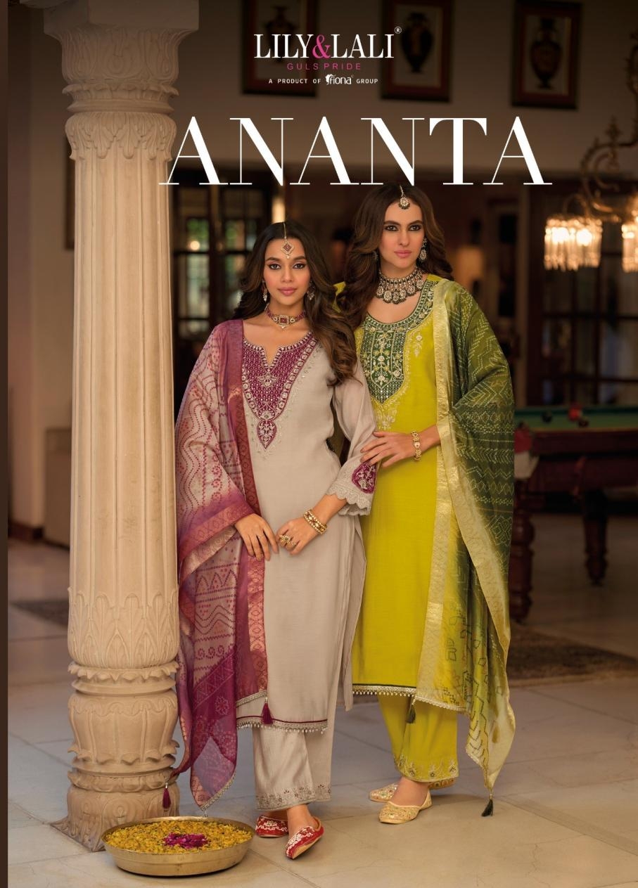 lily & lali ananta series 30101-30104  mull chanderi  wholesale suit in surat