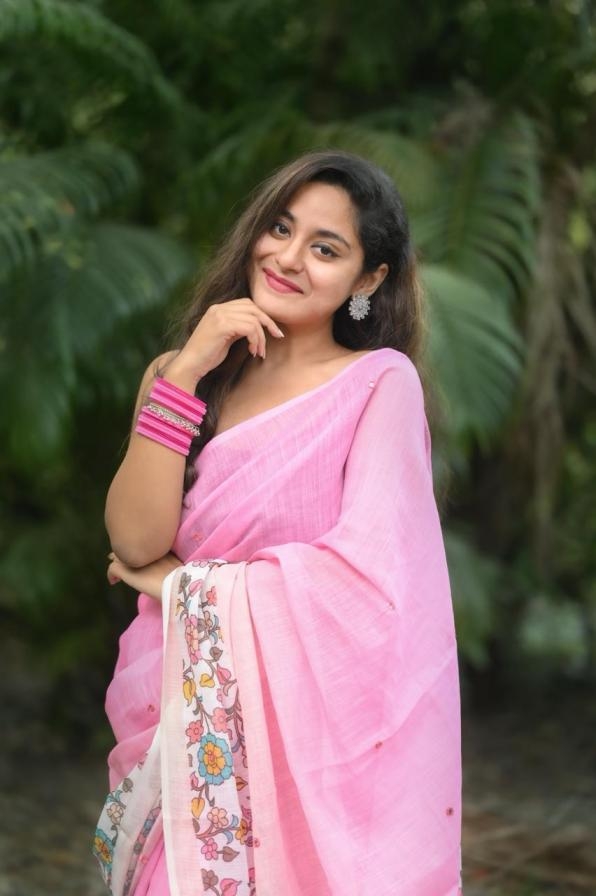 linen kalamkari linen cotton gorgeous look saree