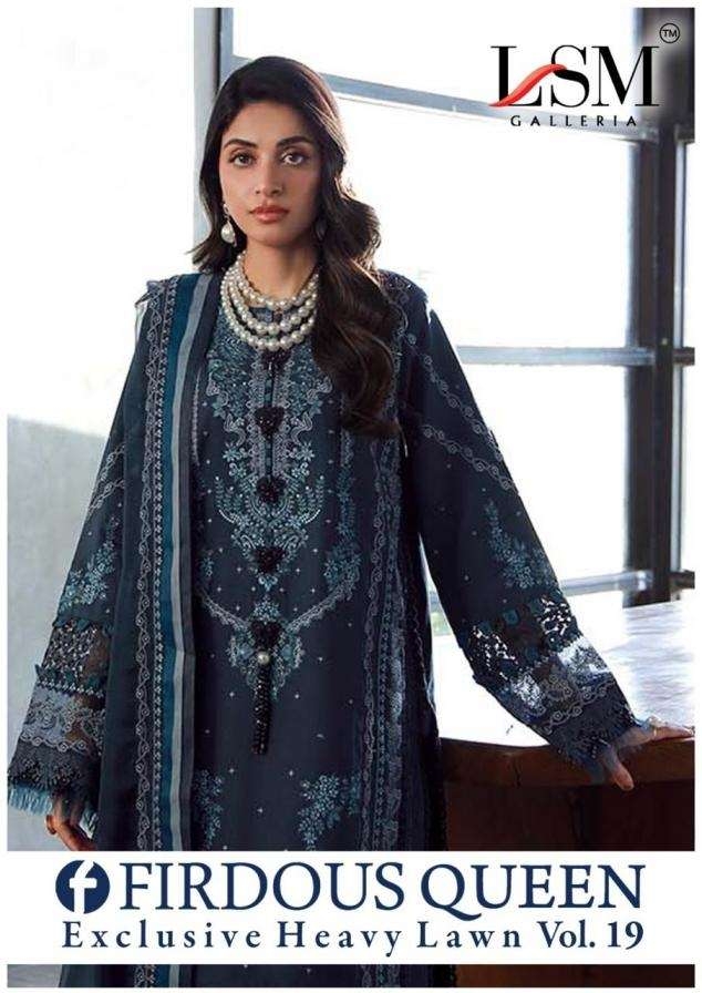 Lsm Firdous Queen Vol- 19 series 191-196 Pure Heavy Lawn readymade suit 