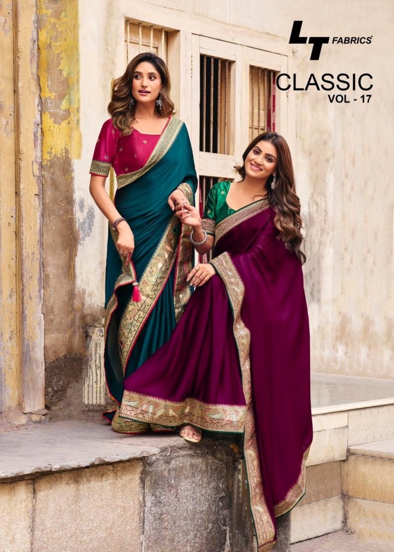 lt fashion classic vol 17 series 1701-1706 malai silk wholesale saree