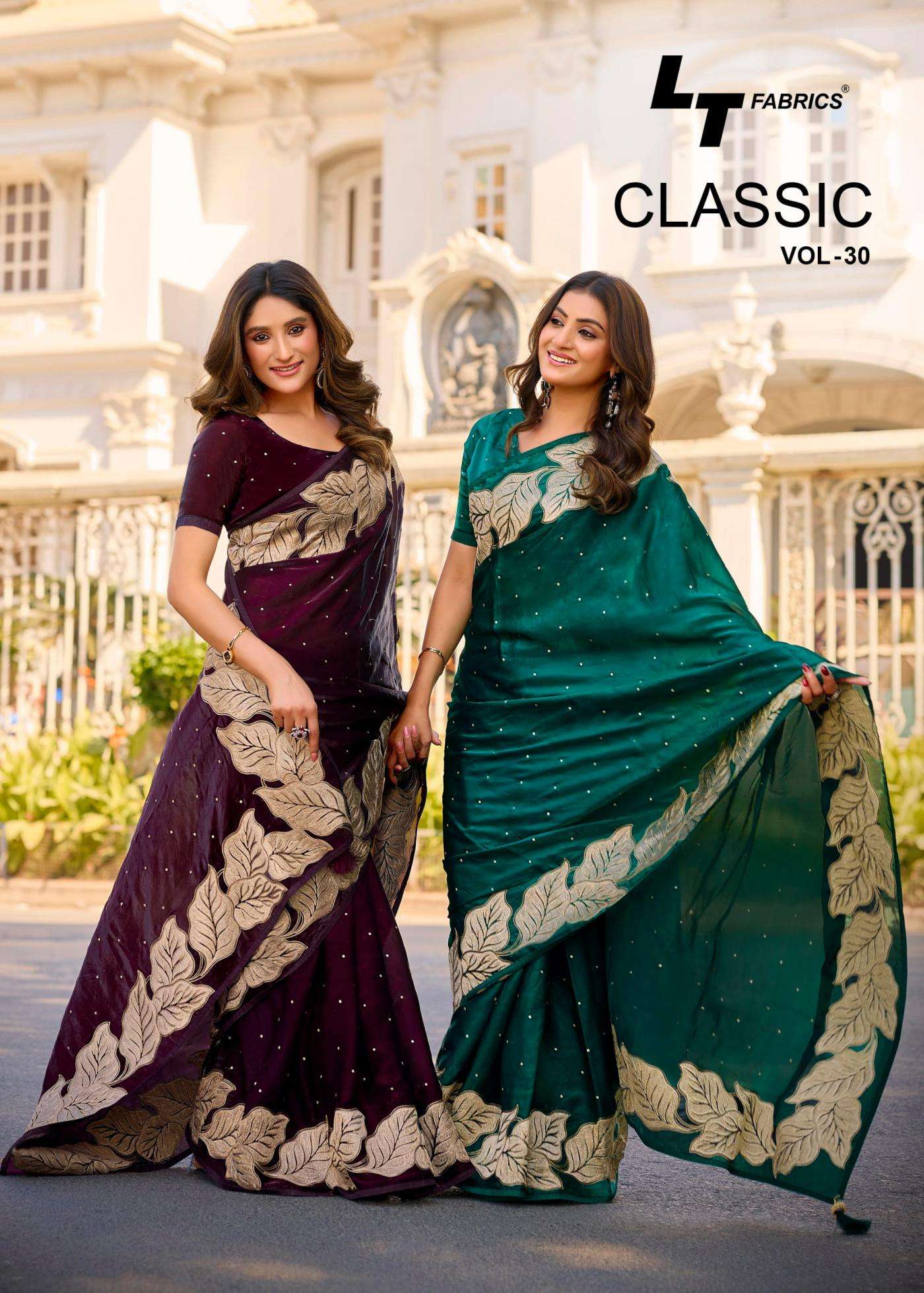 lt fashion classic vol 30 series 3001-3006 malai silk wholesale saree