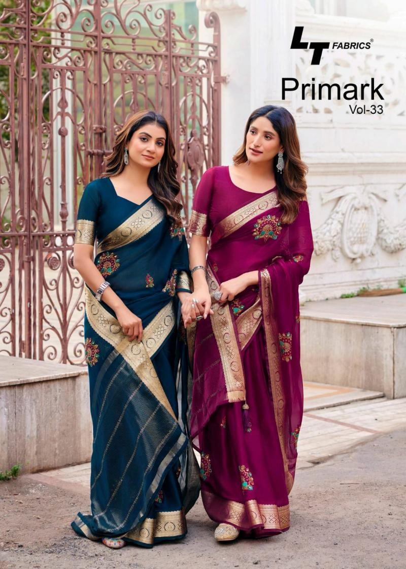 lt fashion primark vol 33 series 3301-3306 fancy wholesale saree in surat