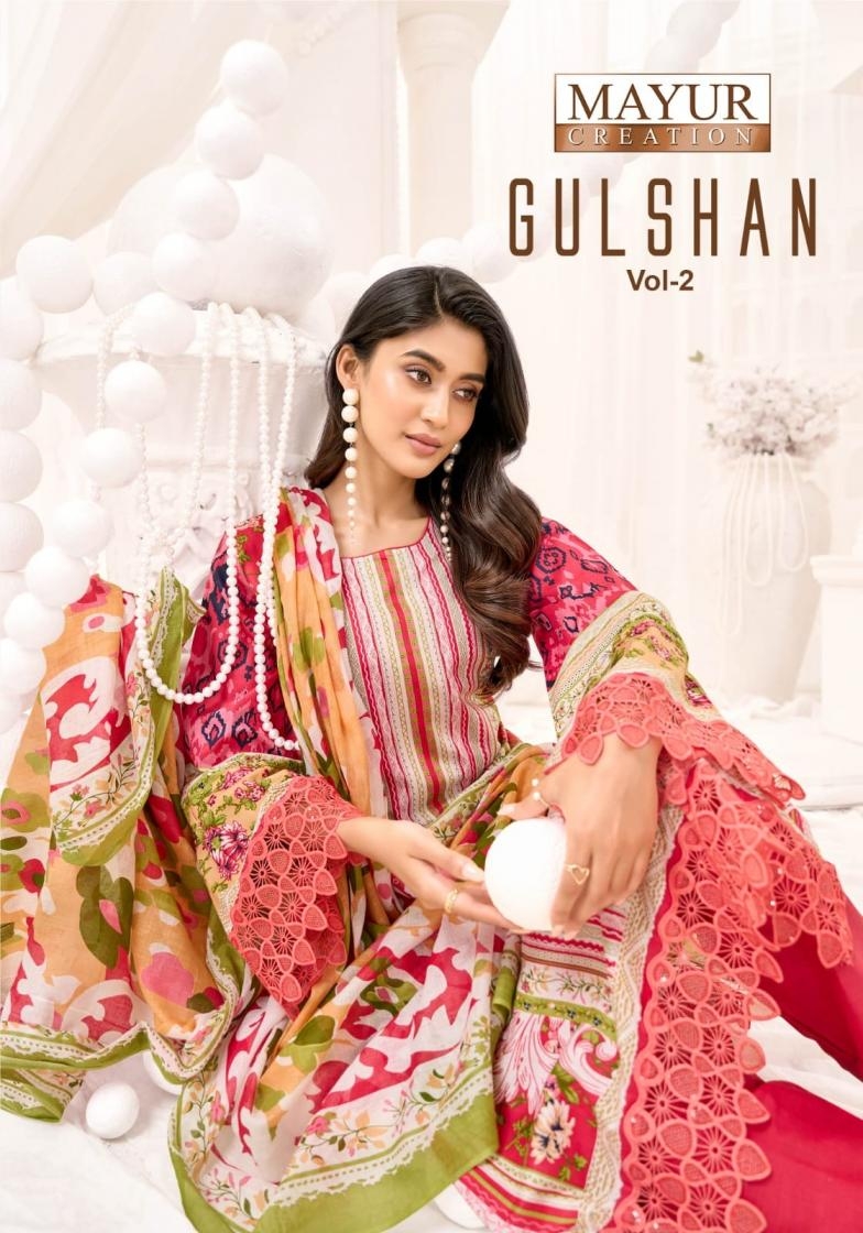 mayur creation gulshan vol 2 series 10001-10008 lawn cotton wholesale suit