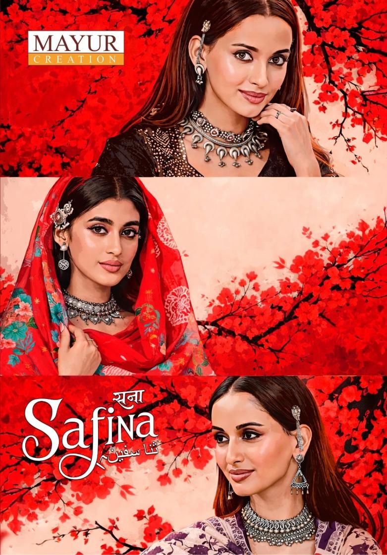 mayur creation sana safina vol 1 series 1001-1008 GRM POPLINE wholesale suit 