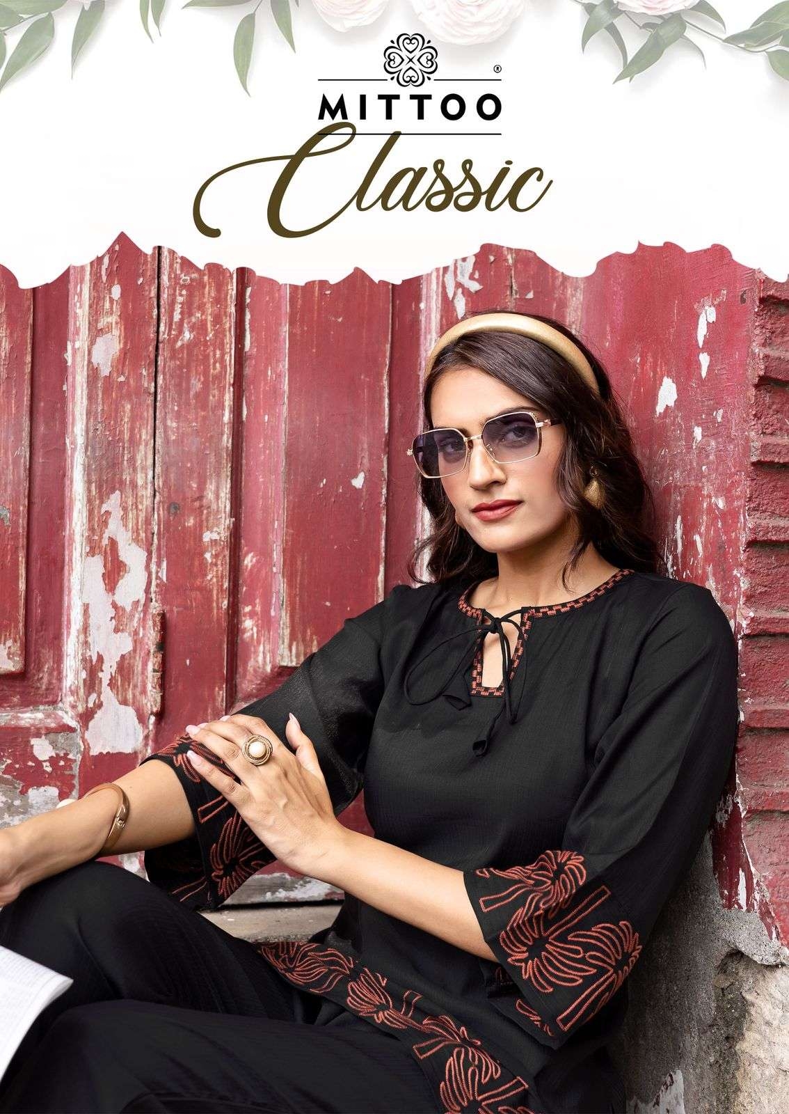 Mittoo Classic series 4001-4005 Viscose wholesale kurti with bottom