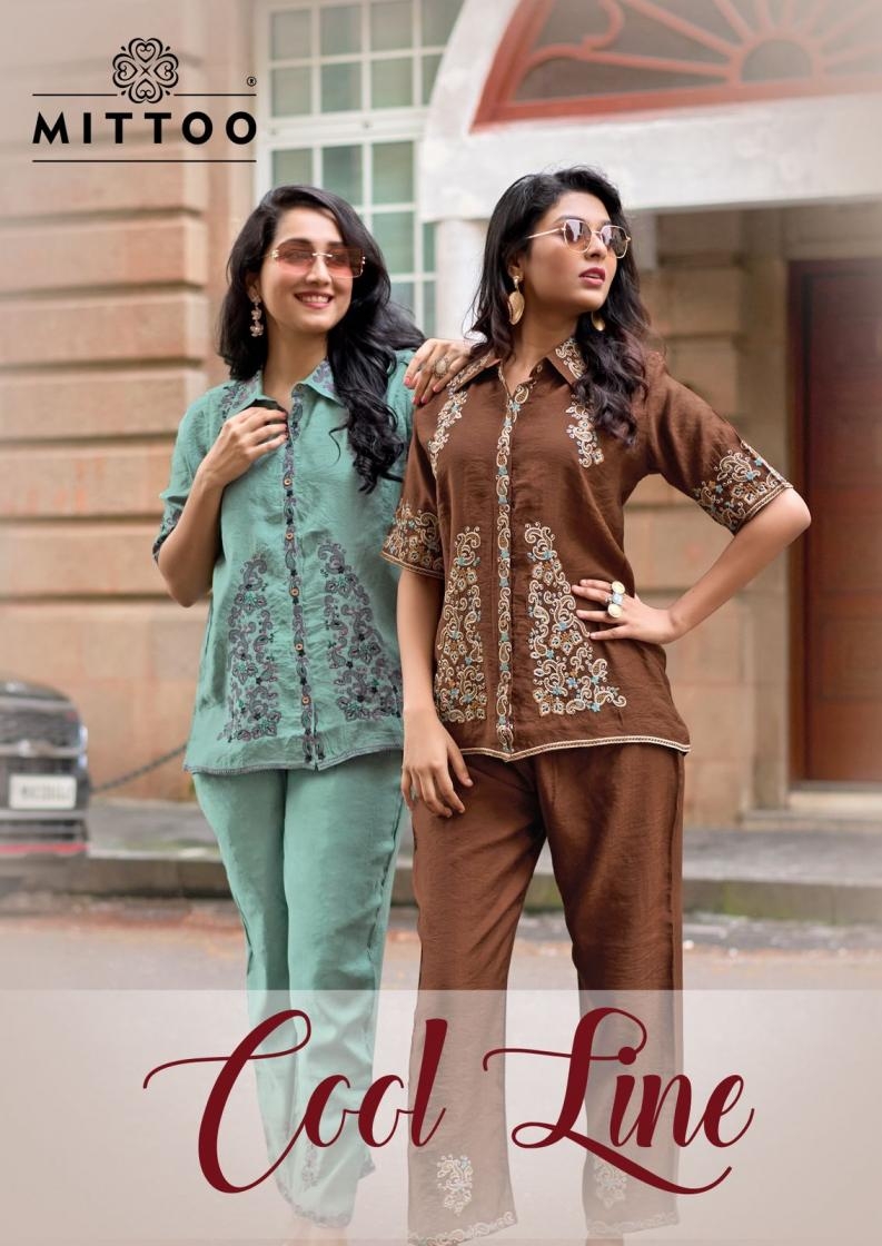 mittoo cool line series 1455-1459 viscose weaving  wholesale kurti with bottom