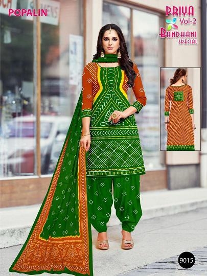 Nemi Priya Bandhani Vol- 2 series 9011-9017 Pure Popalin wholesale suit in surat