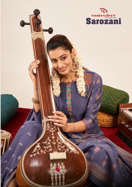 nishant fashion sarozani series 115001-115008 varticall modal muslin wholesale suit