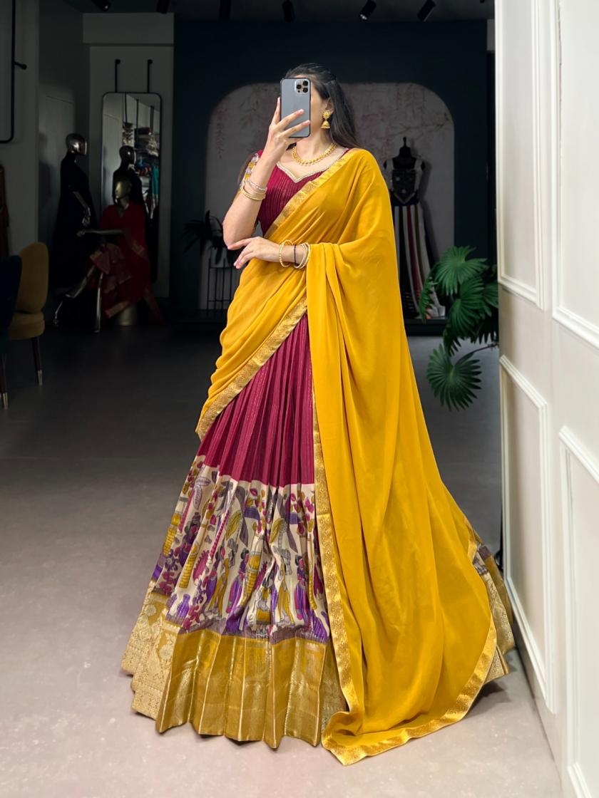 nitriya lnb1242 poly chanderi wholesale lehenga in surat