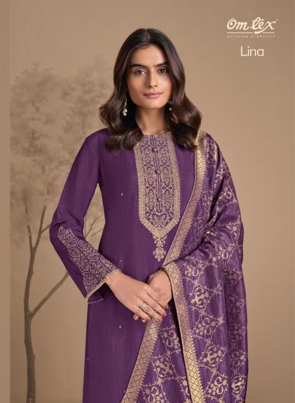 omtex lina series 10041 rubina silk wholesale suit in surat 