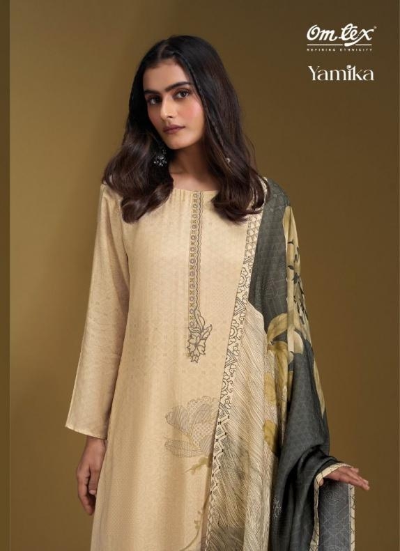omtex yamika musleen digital print embroidery lace wholesale suit 