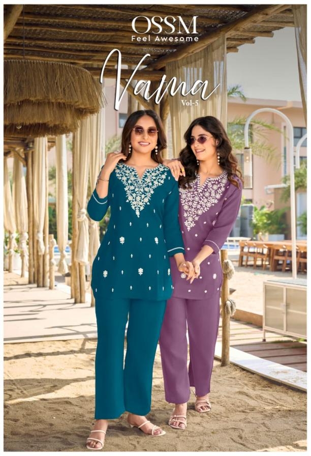 ossm vama vol 5 series 1001-1006 viscose vetican silk wholesale co-ord sets