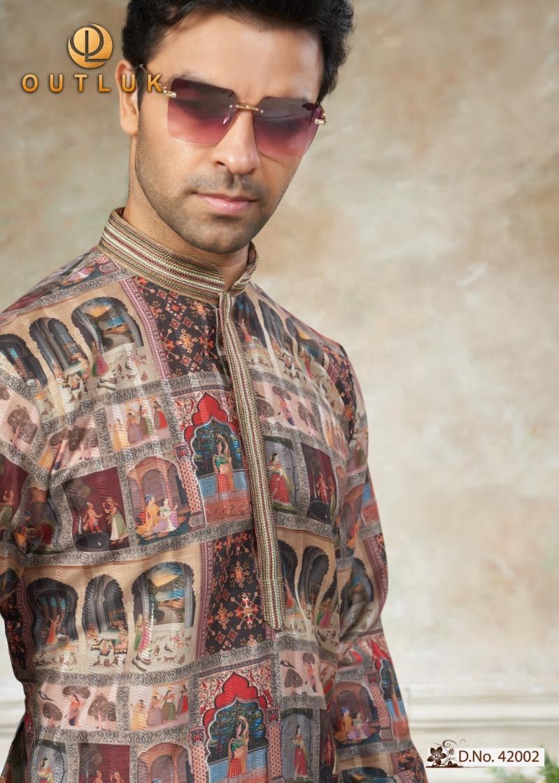 outluk wedding vol 42 series 42001-42004 cotton mens kurta
