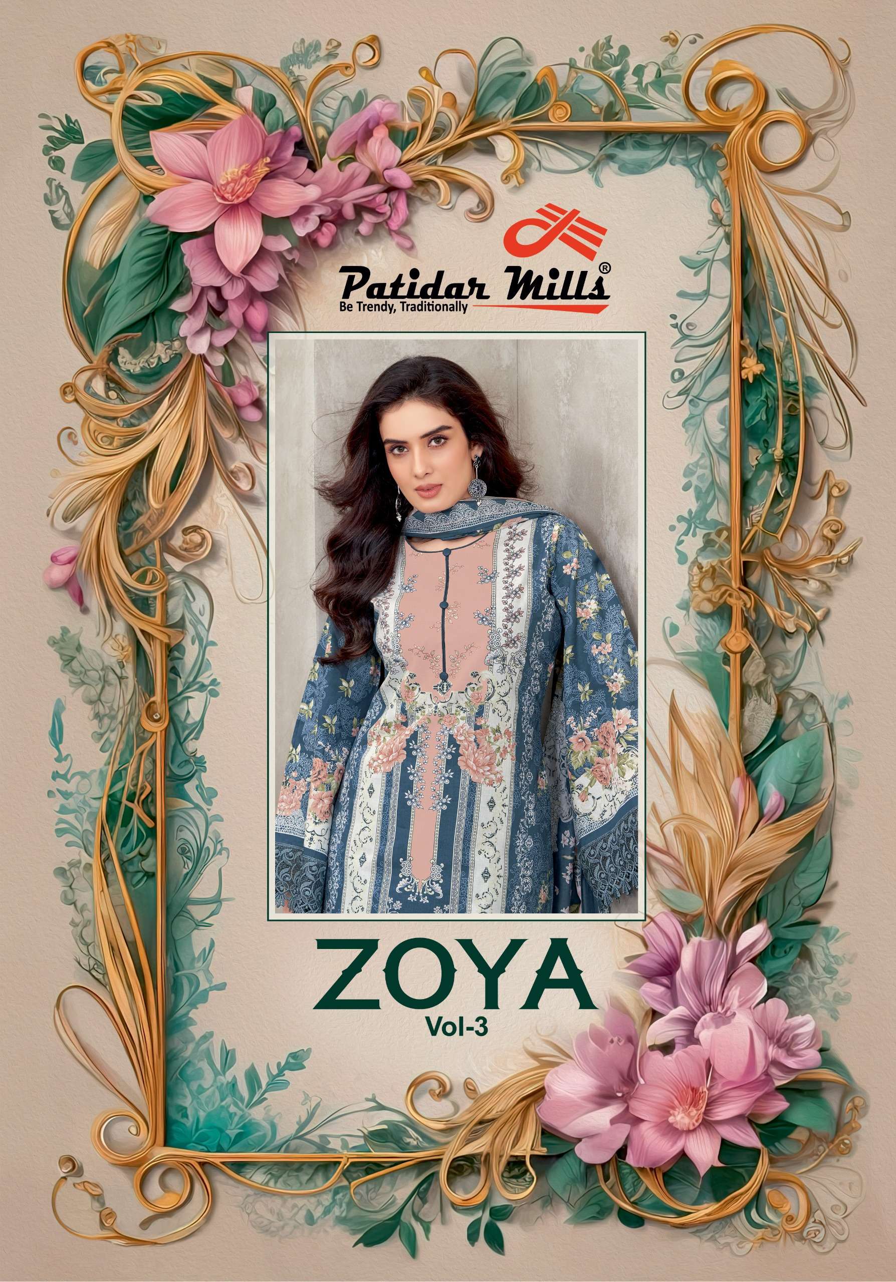 Patidar Zoya Vol-03 series 3001-3008 Pure Cotton wholesale suit in surat