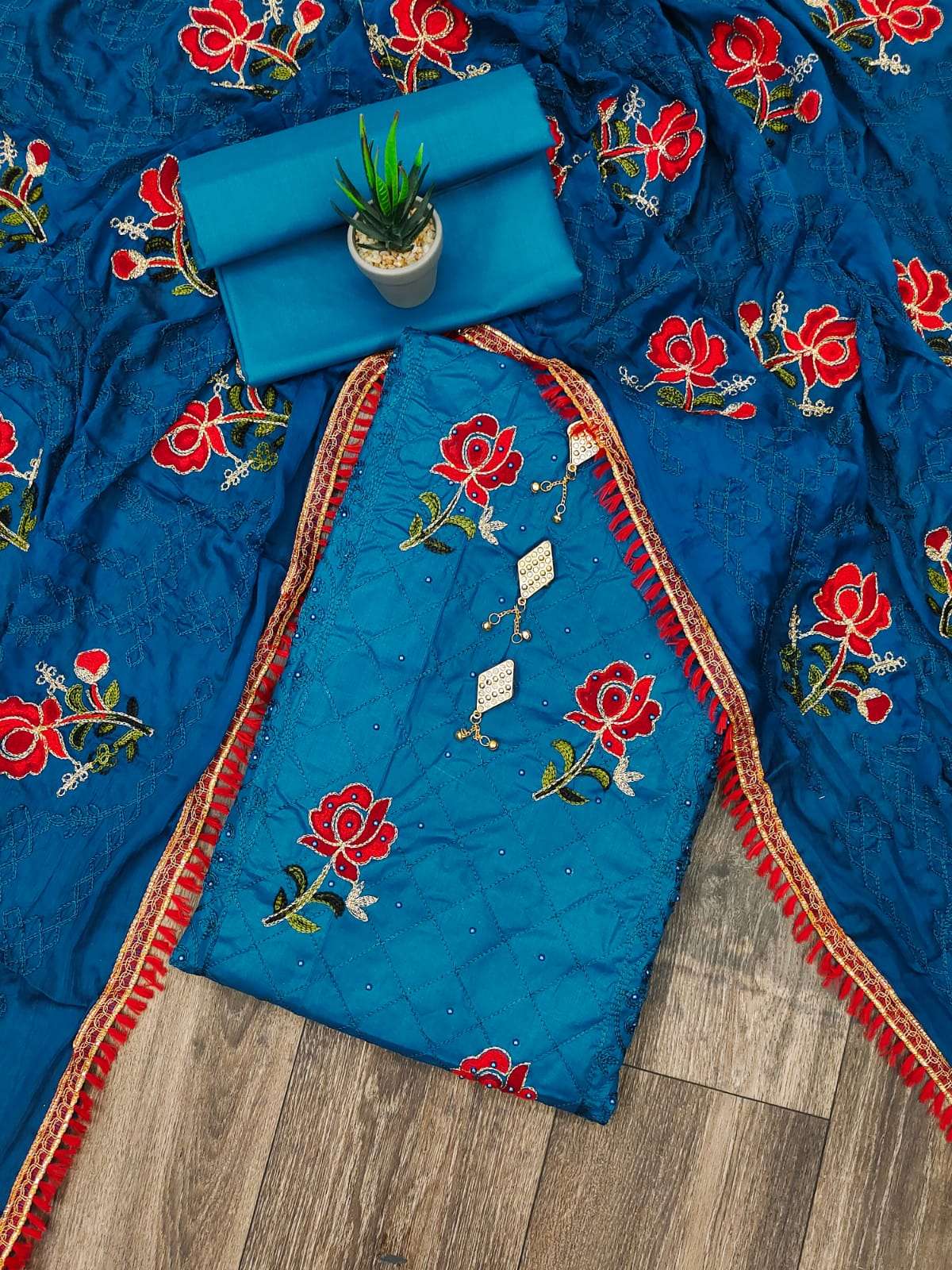 PULKARI AARI VOL.7 COTTON  Dress Material Suit