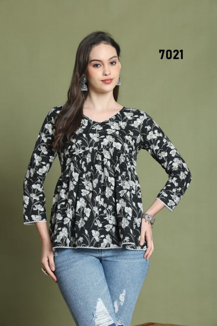 pure cotton readymade classic western tops for girls