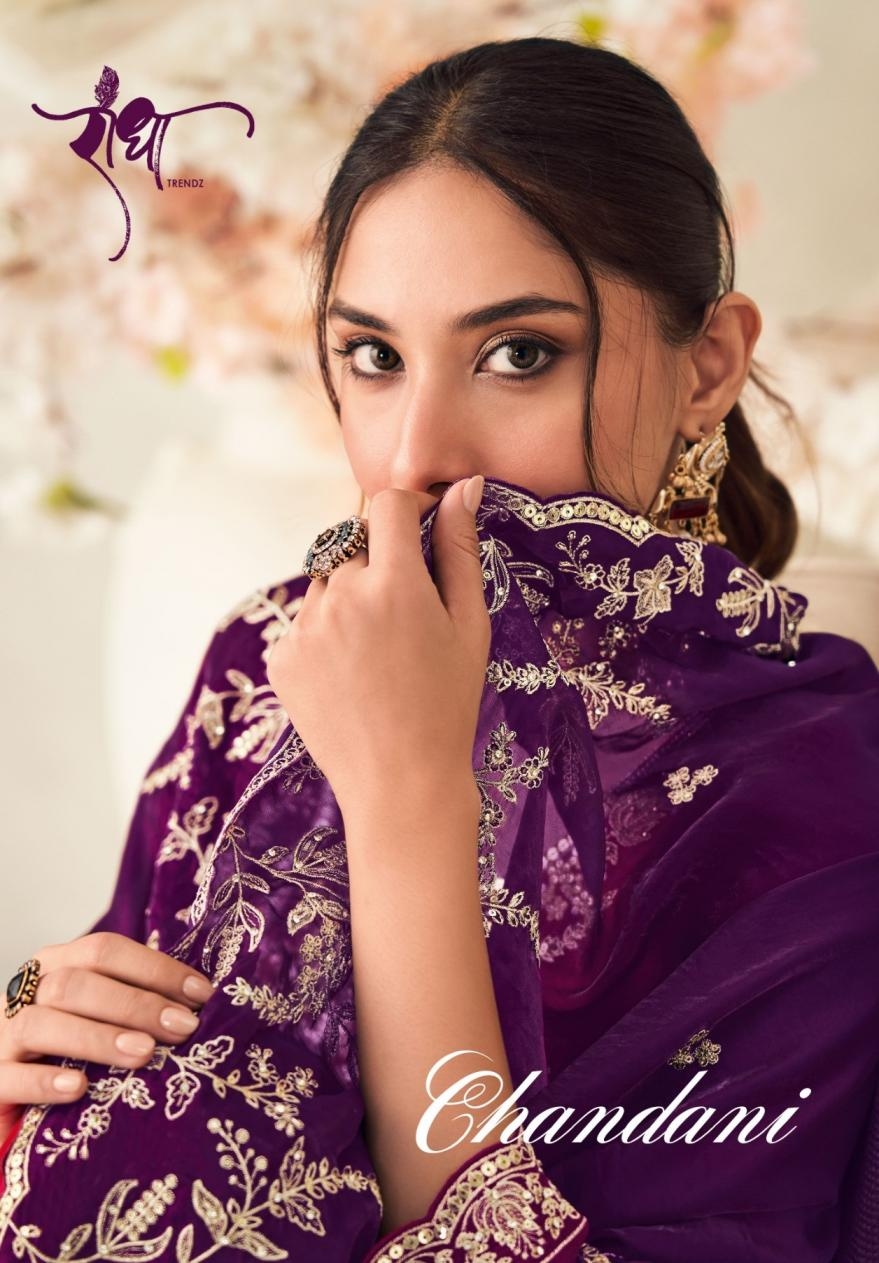 radha trendz chandani series 6021-6023 fendy silk wholesale suit in surat