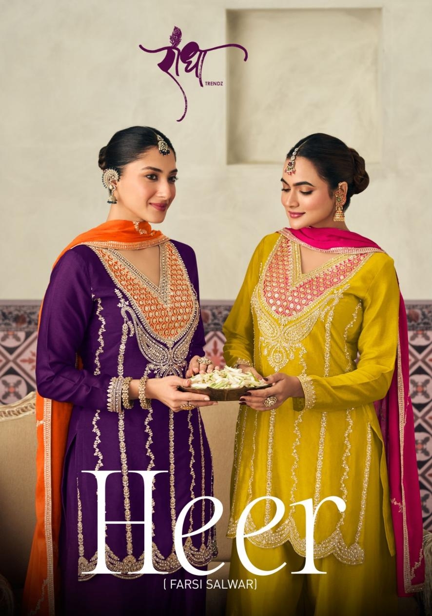 radha trendz heer series 6041-6043 blooming chinon wholesale suit 