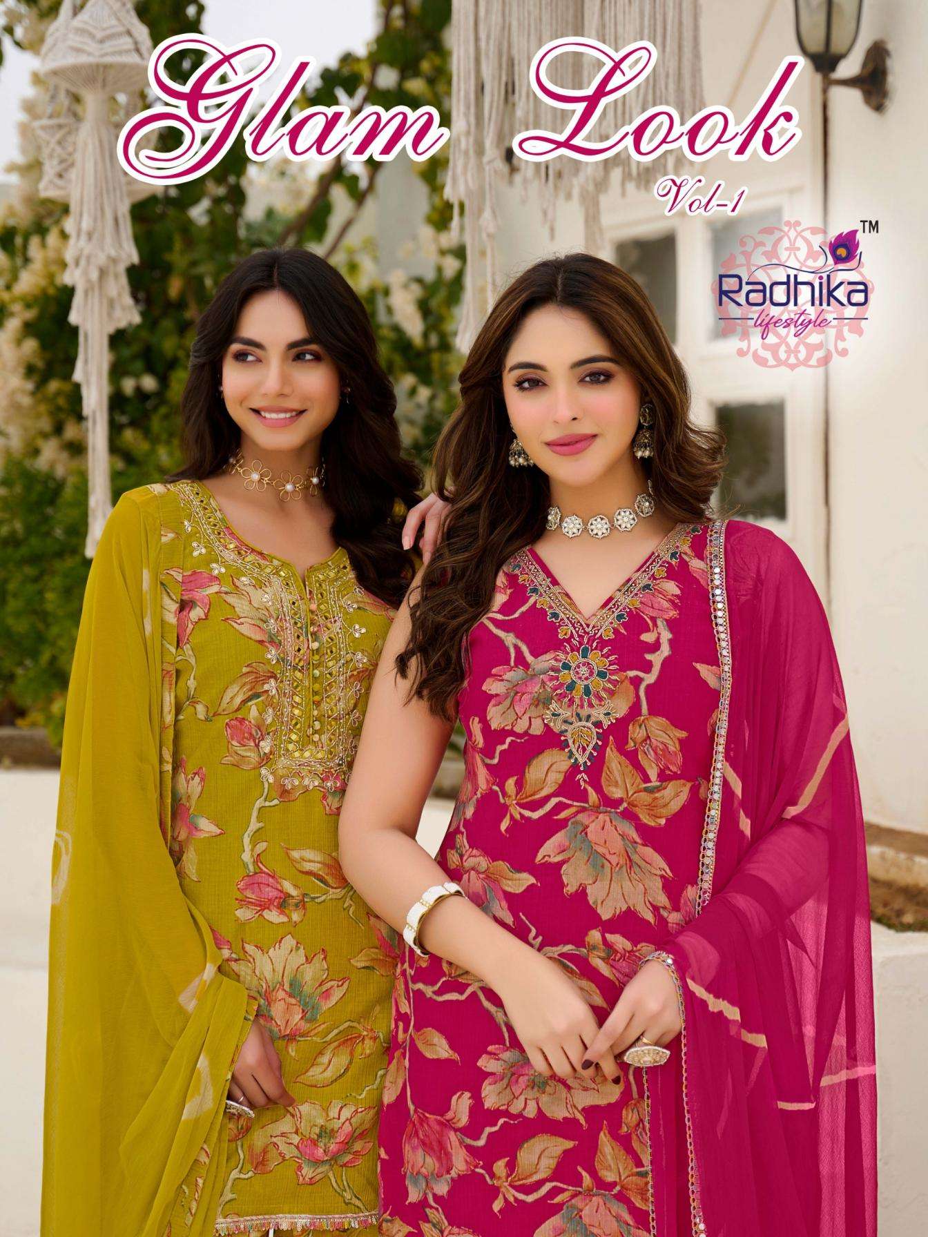 radhika lifestyle glam look vol 1 series 1001-1006 milano silk wholesale readymade suit 