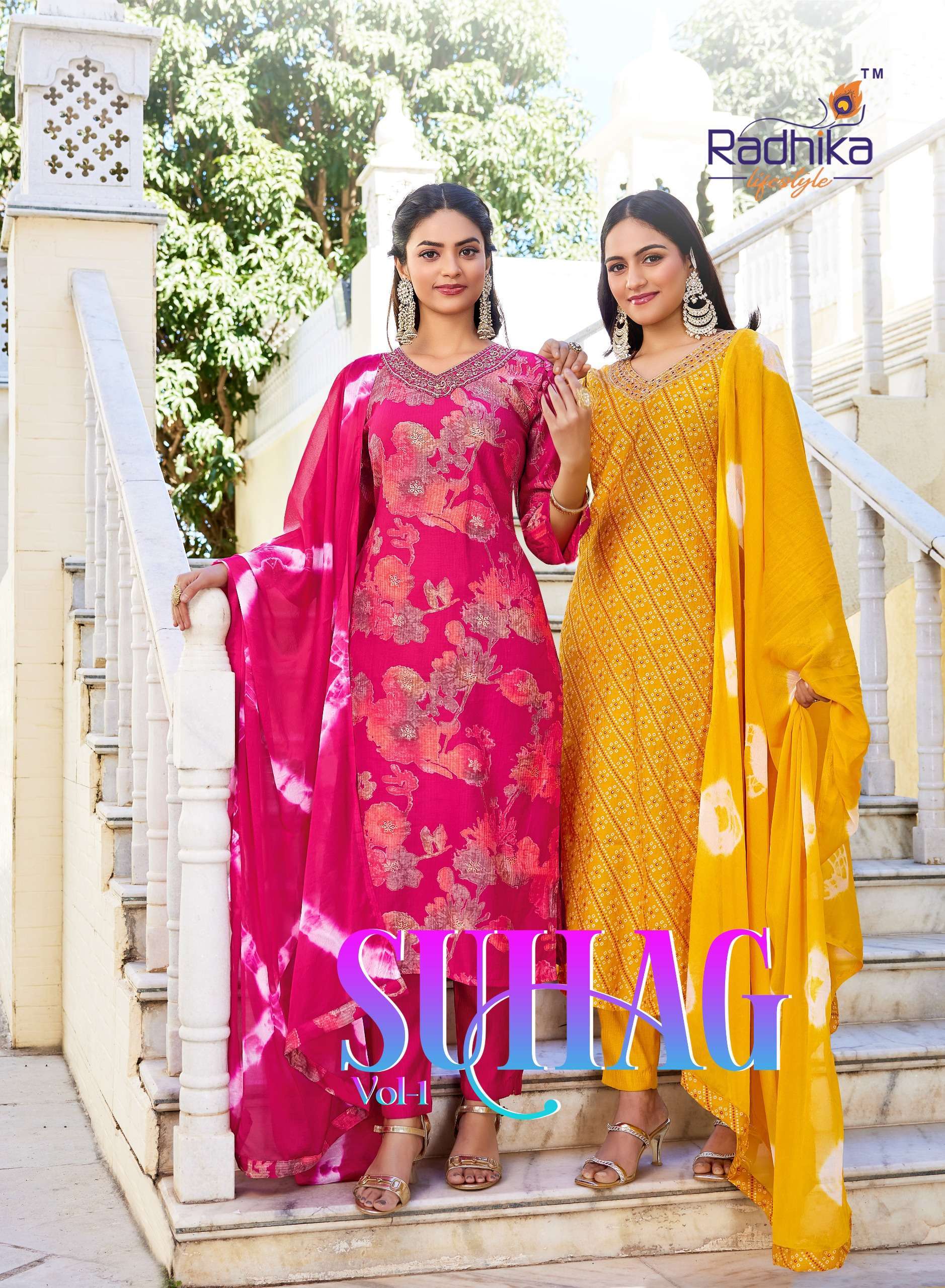 radhika Lifestyle suhag Vol-1 series 1001-1008 Berlin wholesale suit