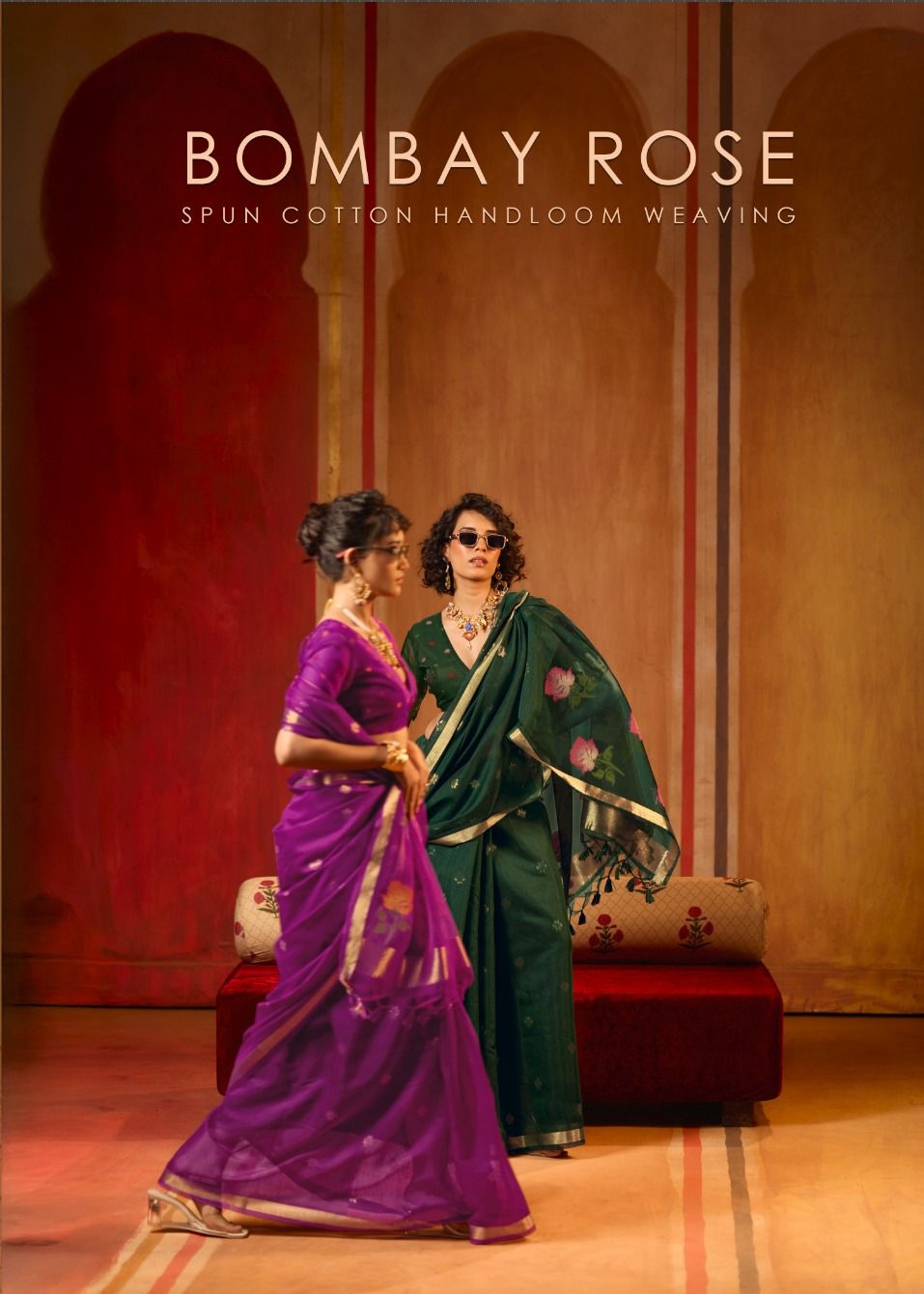 Rajtex Bombay Rose Munga Cotton Handloom Weaving wholesale saree