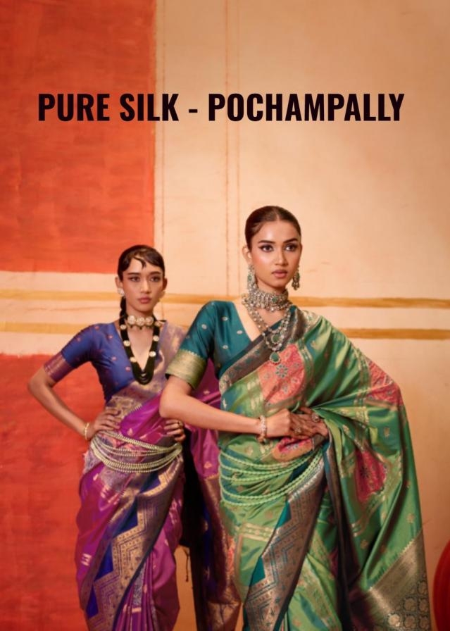 rajtex pure silk pochampally series 001-006 Pure Silk wholesale saree 
