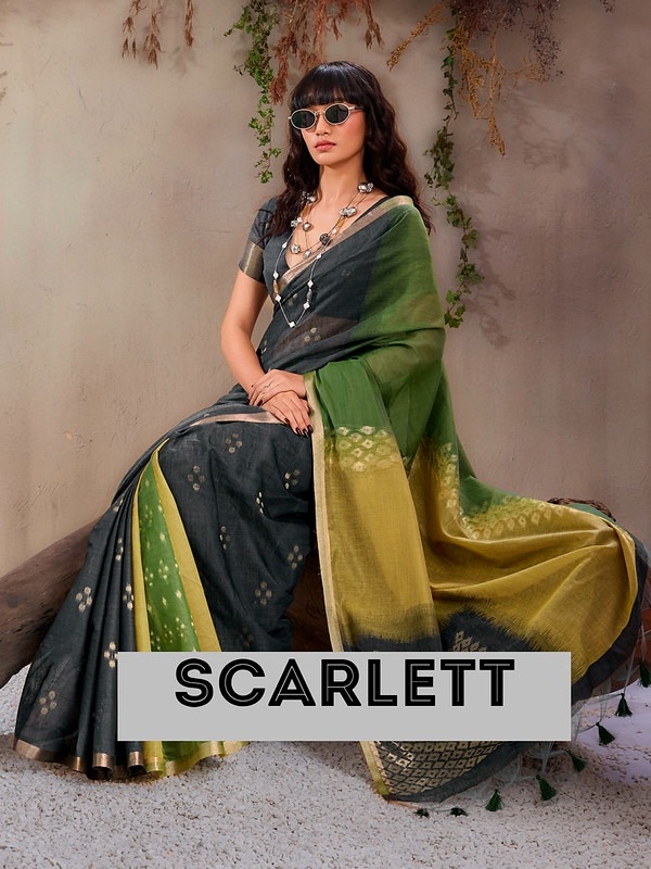Rajtex Scarlett series 001-005 Pure Viscose Cotton Handloom Weaving wholesale saree