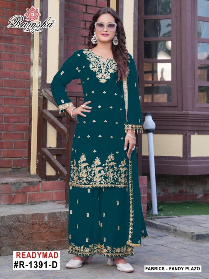 ramsha r 1391 nx fancy embroidered readymade suit 