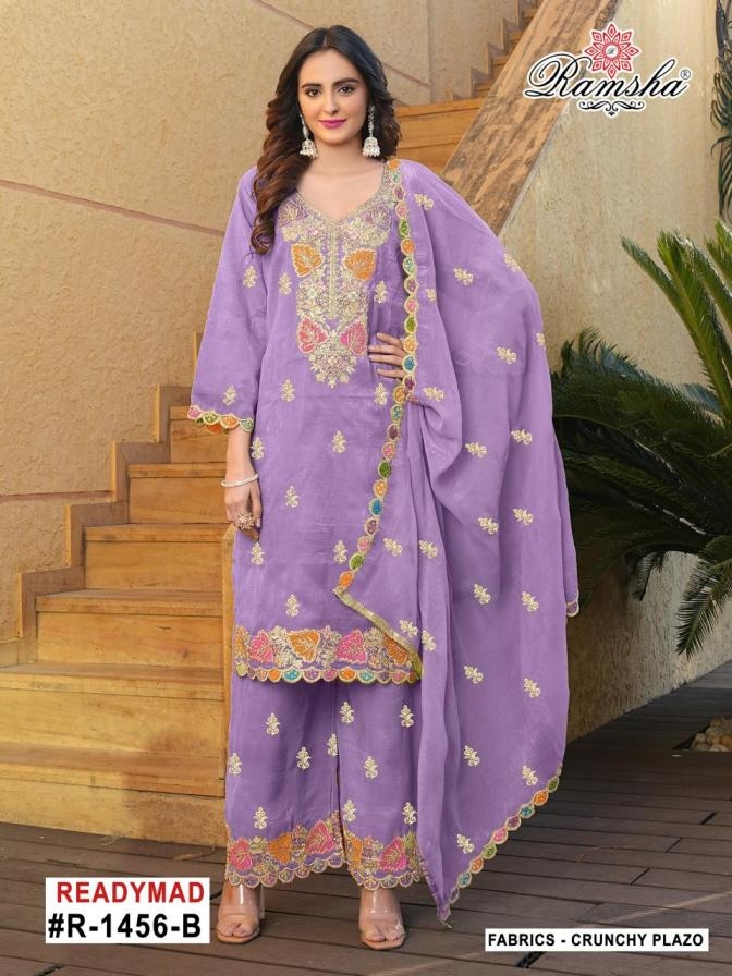 ramsha r 1456 nx CRUNCHY EMBROIDERY wholesale suit 
