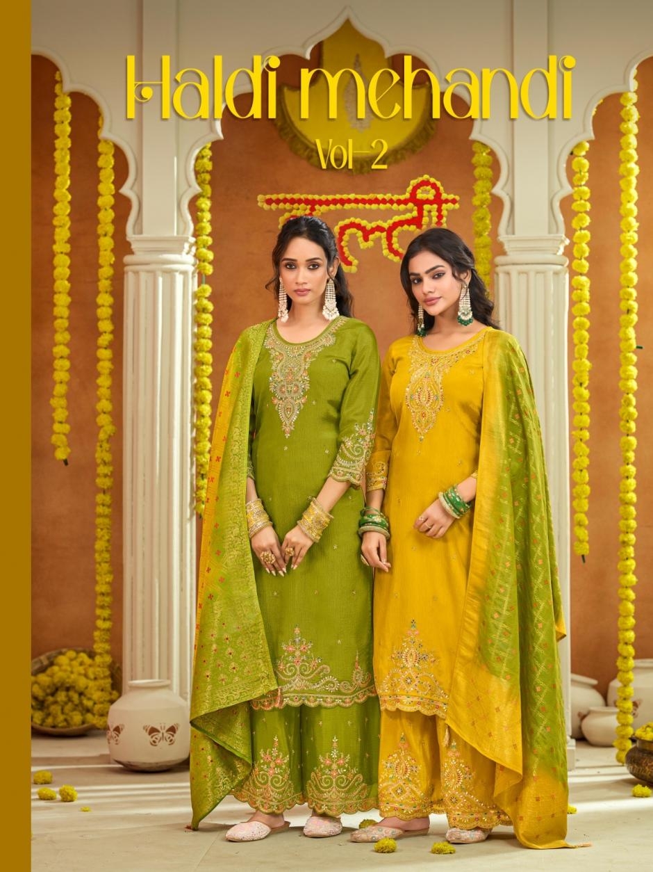 rangoon haldi mehandi vol 2 series 10331-10332 CHINON wholesale suit in surat