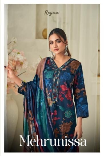 reyna mehrunissa series 10462-10463 silk digital print wholesale suit 