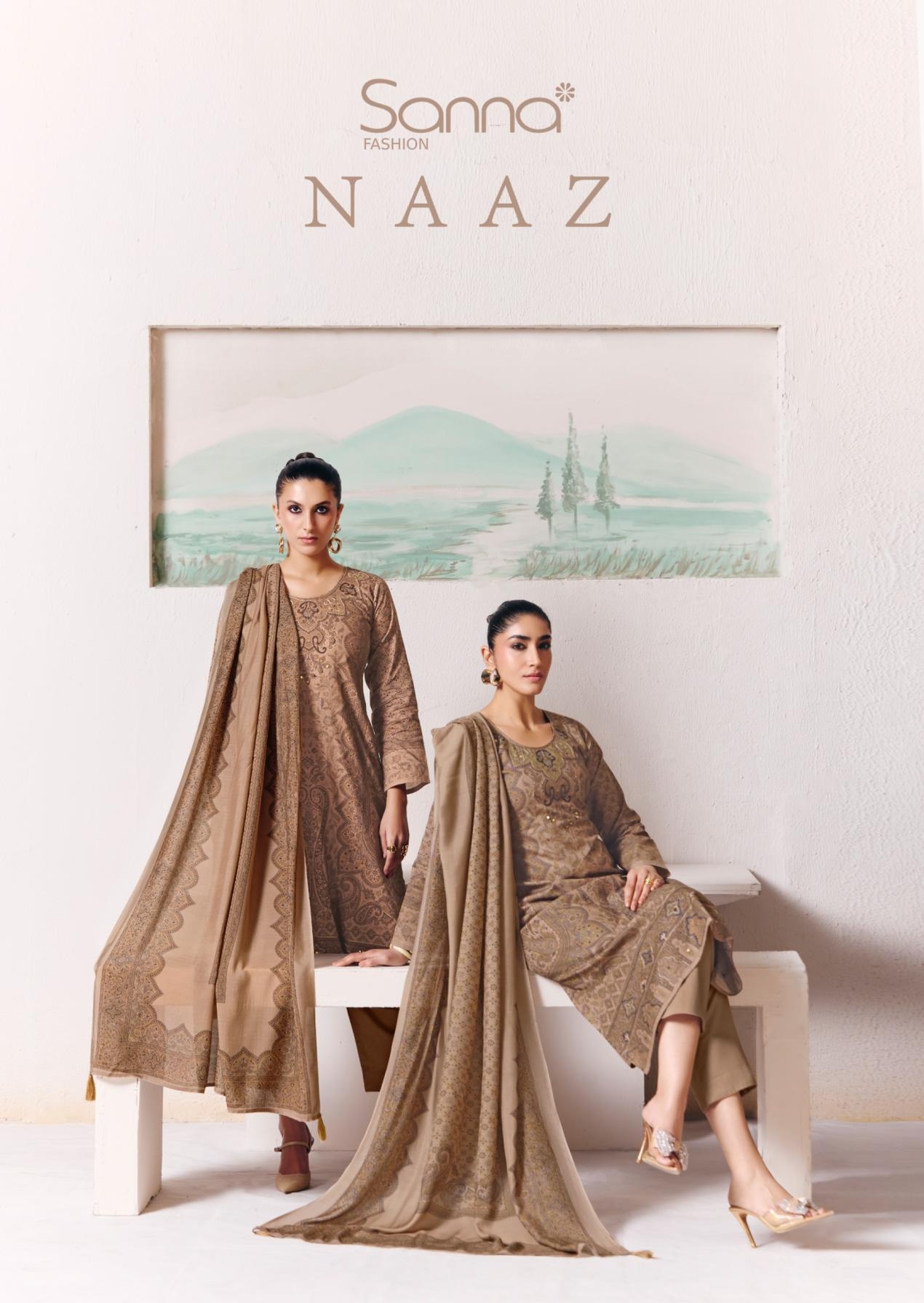 sanna fashion naaz series 11106-1112 milanz cotton wholesale suit 
