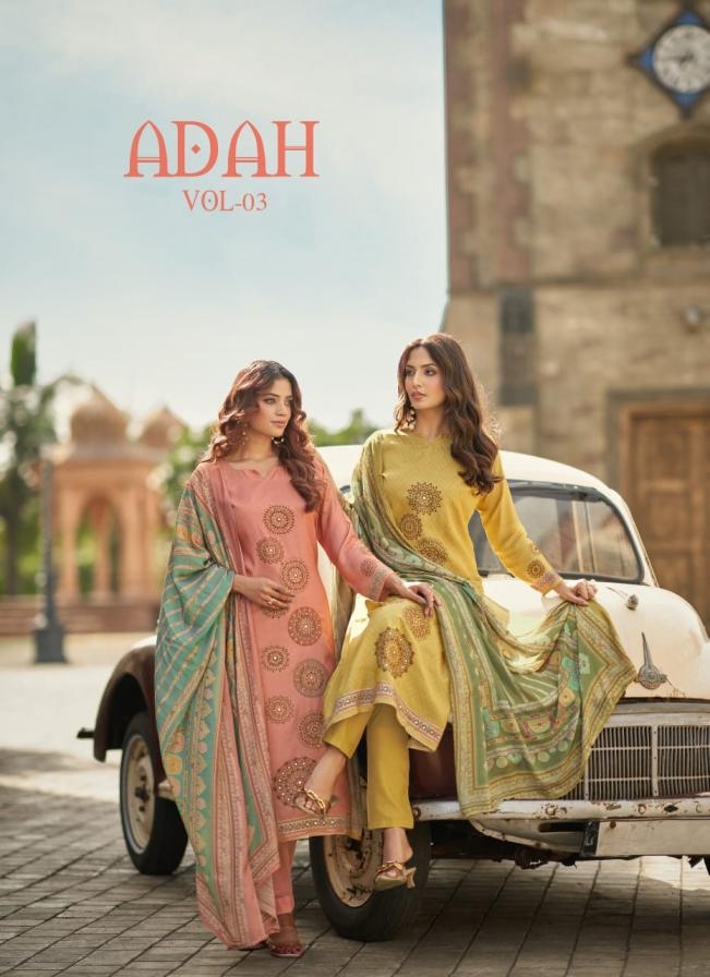 sargam prints adah vol 3 series 2744 muslin simmer wholesale suit 