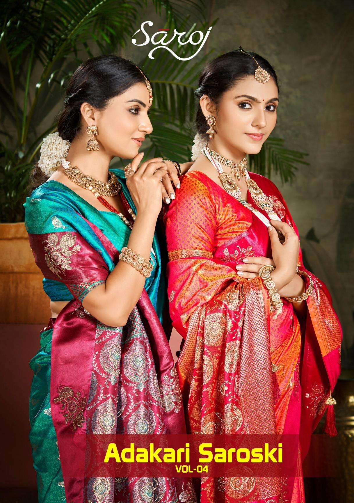 Saroj Adakari saroski vol 4 series 1001-1006 50*600 silk saree