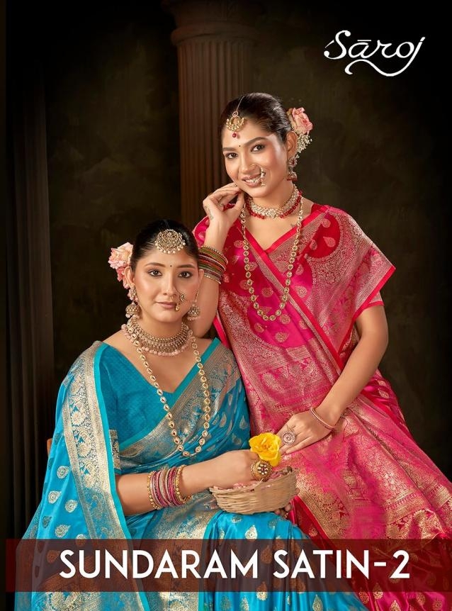 Saroj Sundaram satin silk vol.2 series 2001-2004 Satin silk wholesale saree