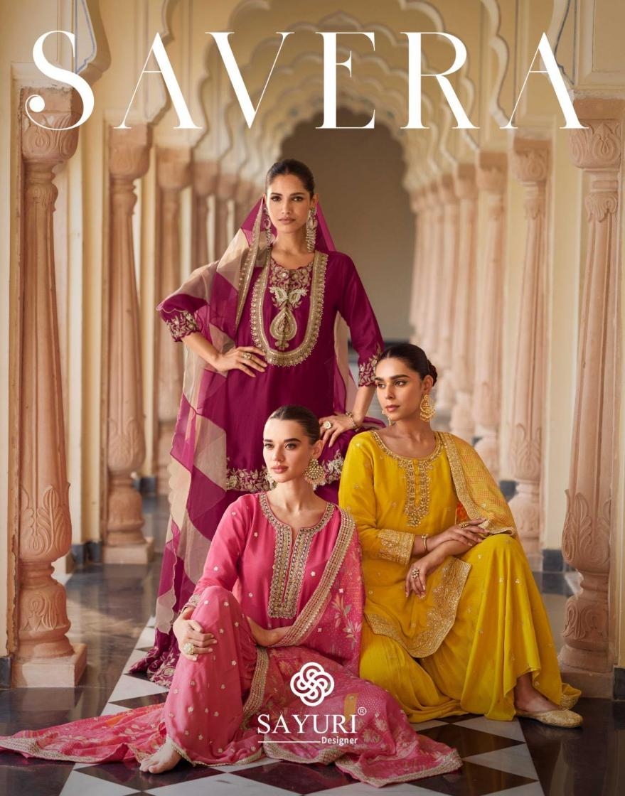 sayuri designer savera series 5753-5756 premium silk wholesale suit 