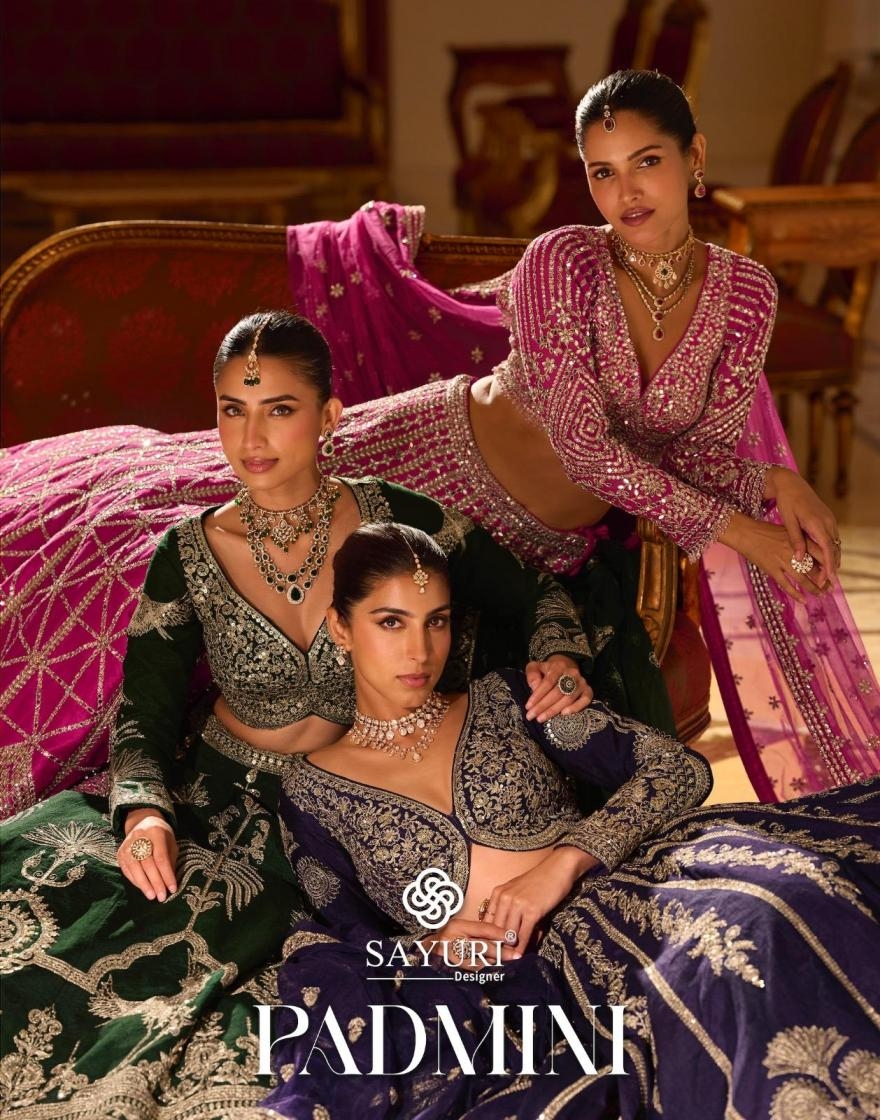 sayuri padmini series 10190- 10192 PREMIUM REAL SILK  wholesale lehenga in surat