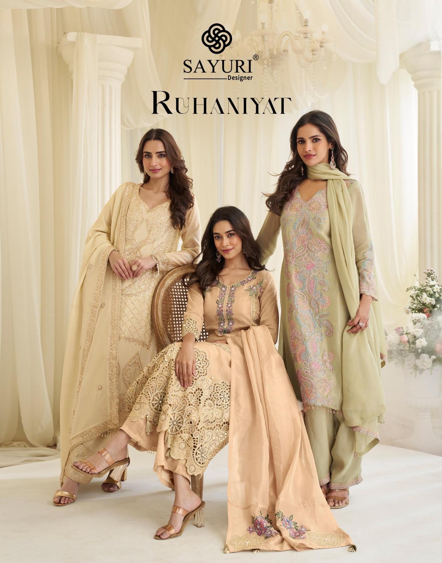 sayuri ruhaniyat series 10279-10280 simar silk wholesale readymade suit 