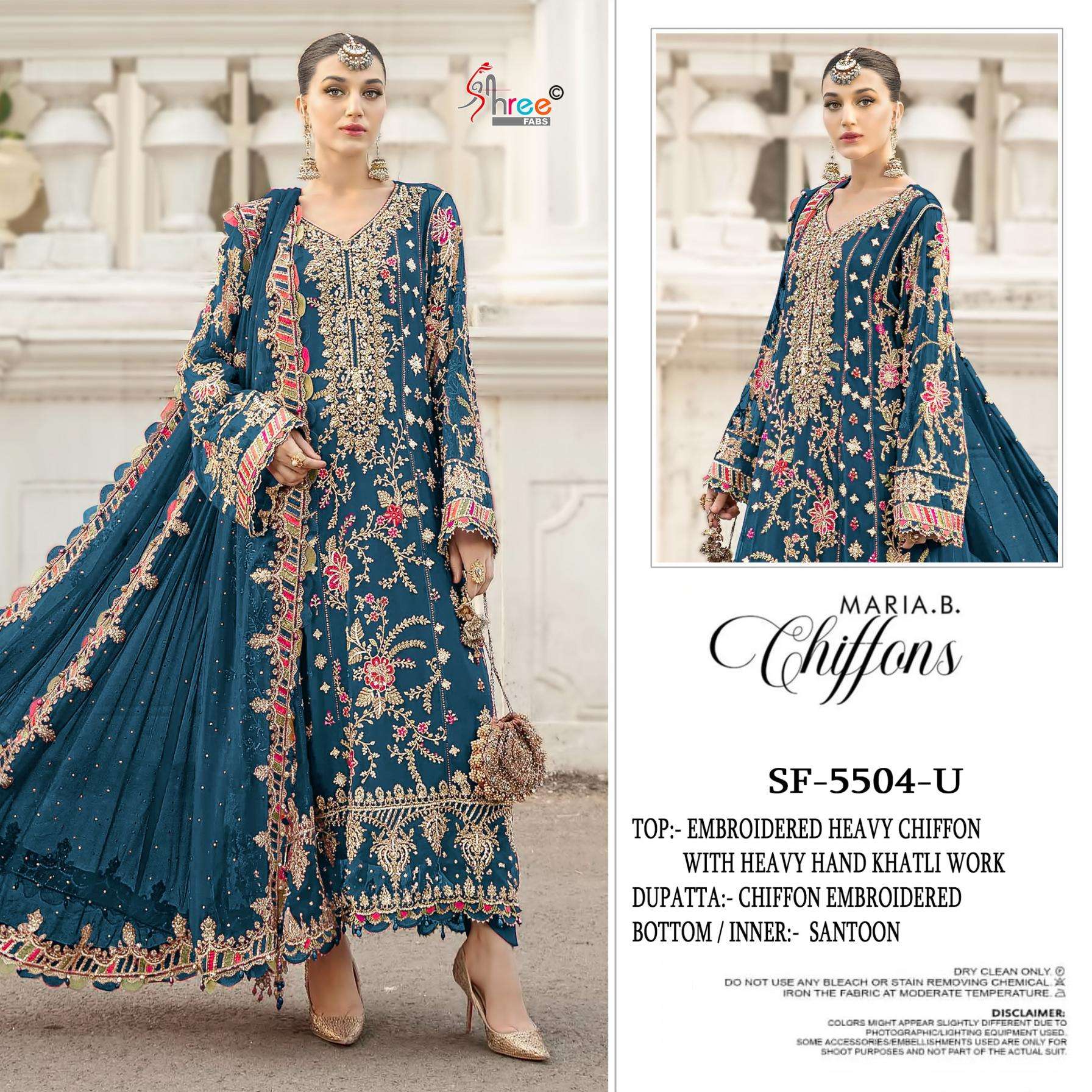 shree fabs 5504uvwx hit design chiffon  pakistani dress