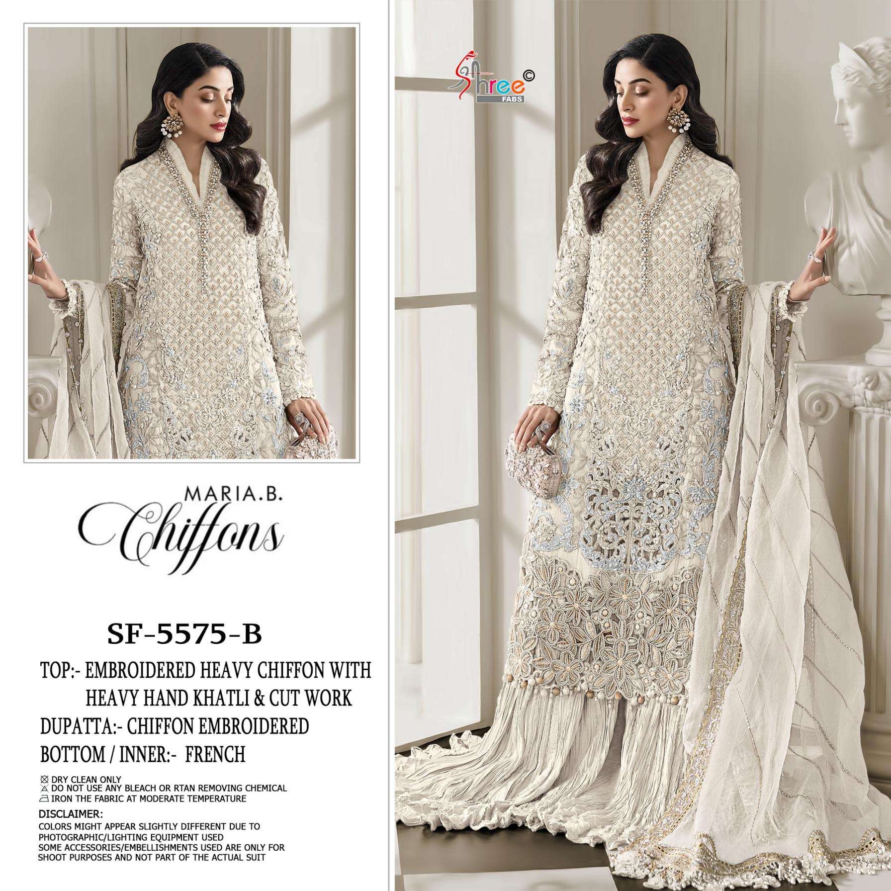 shree fabs 5575 georgette hand khatli & cut work wholesale suit in surat