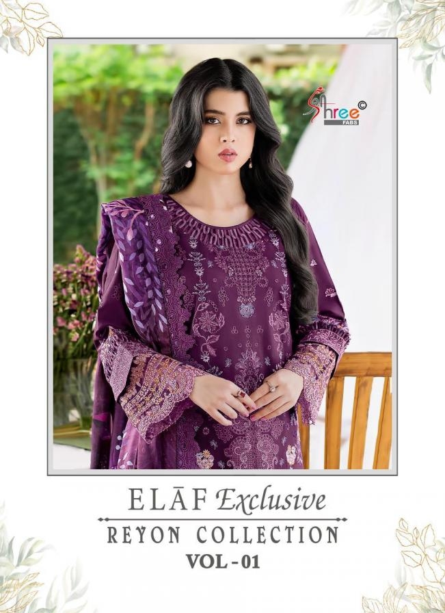 shree fabs elaf exclusive reyon collection vol 1 series 4061-4066 heavy reyon wholesale suit