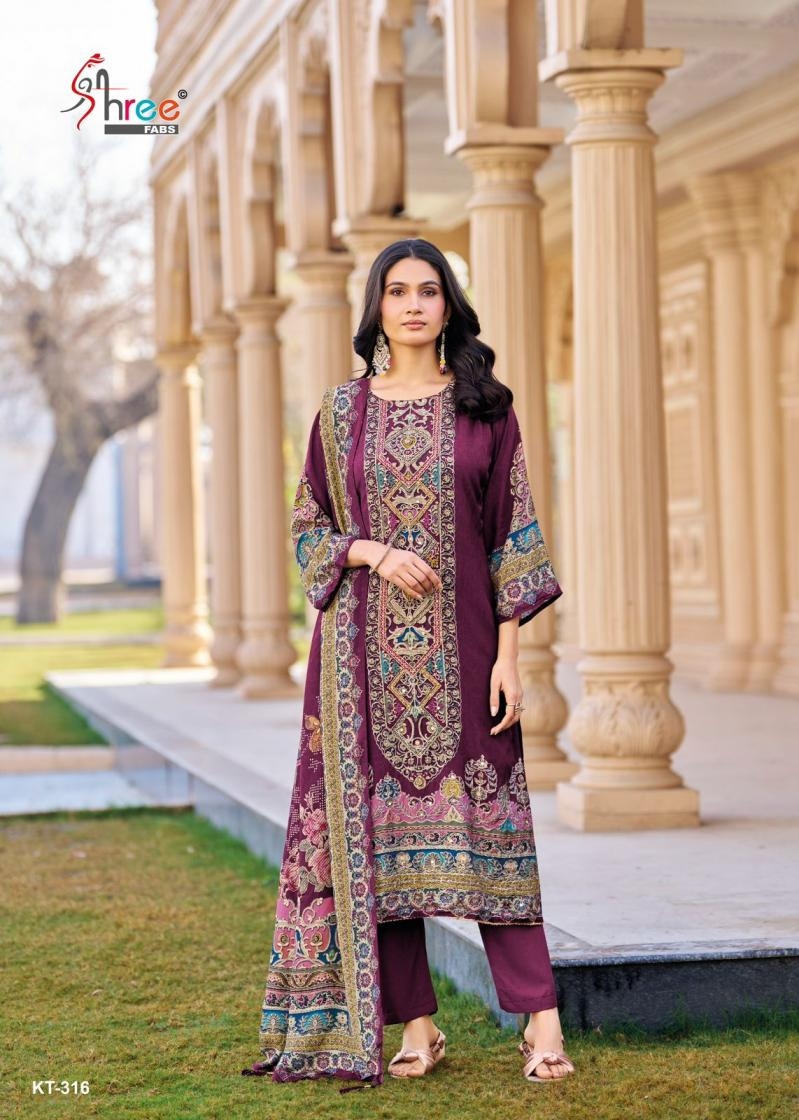 shree fabs kt 316 viscose rayon wholesale suit in surat