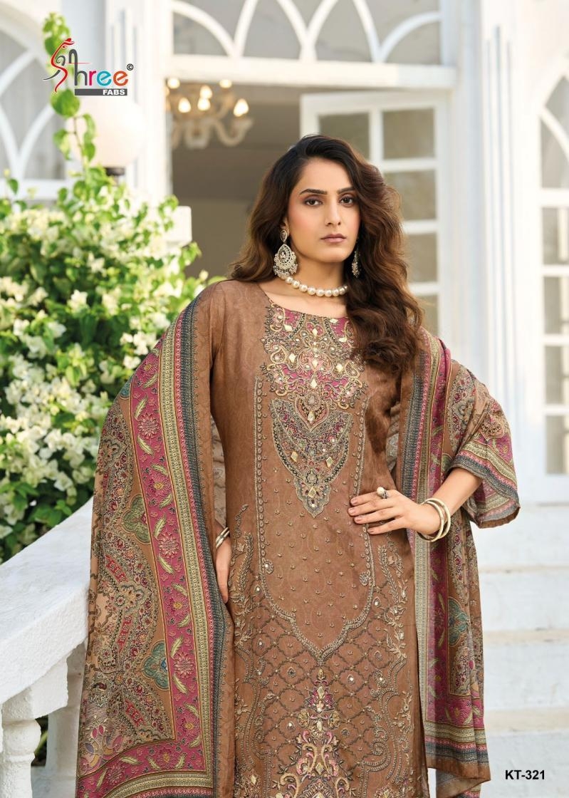 shree fabs kt 321 viscose muslin wholesale suit in surat 