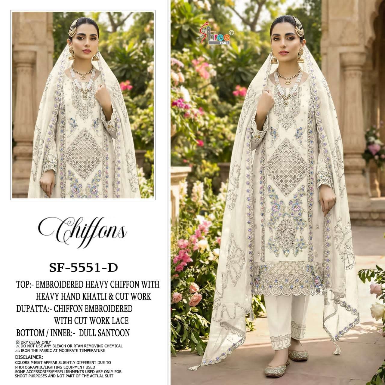 Shree Fabs Sf- 5551 Chiffon Heavy wholesale salwar suit 