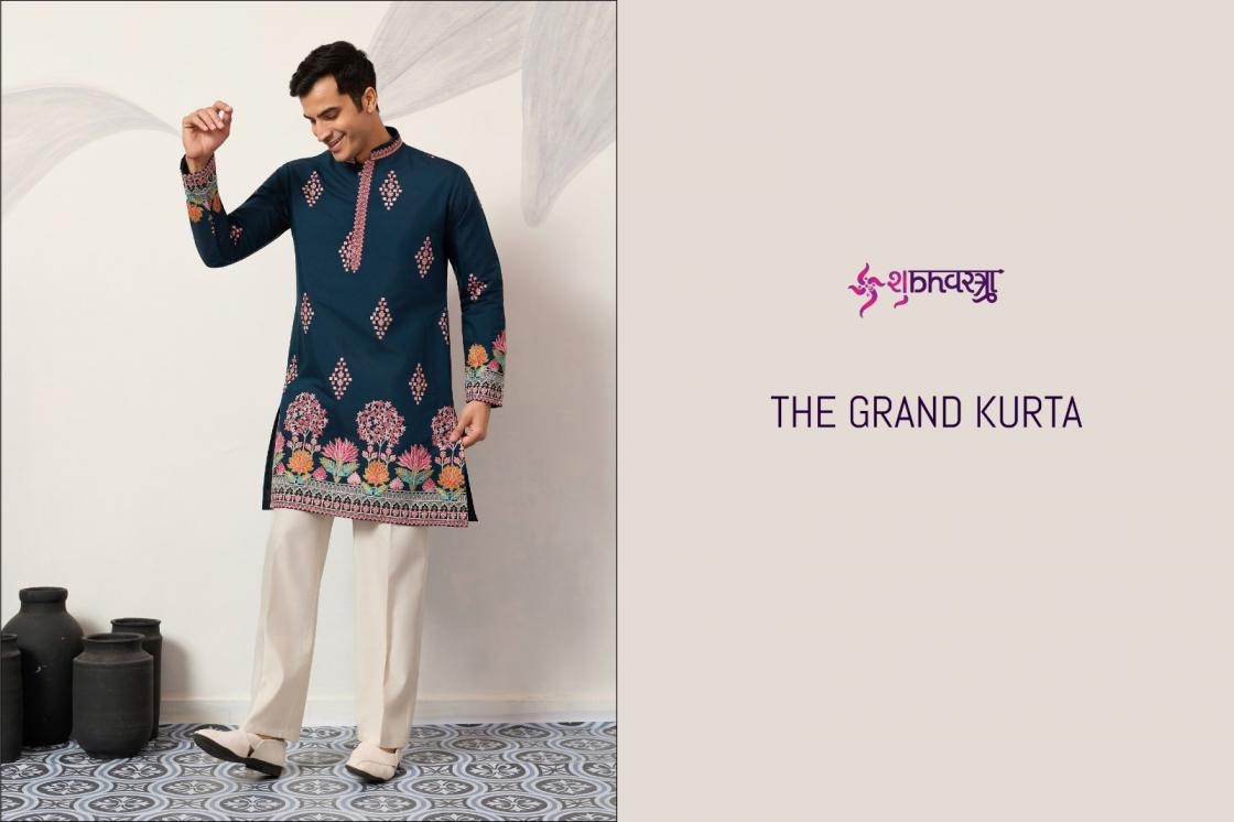 shubhvastra the grand kurta series 61641-61648 viscose silk wholesale mens kurta
