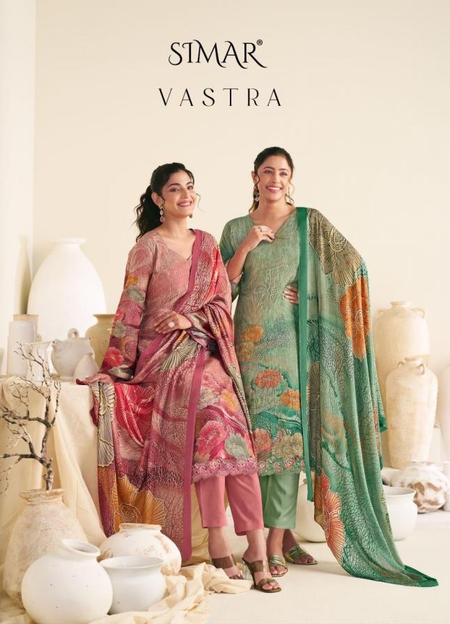 simar glossy vastra series 8201 viscose muslin wholesale suit in surat
