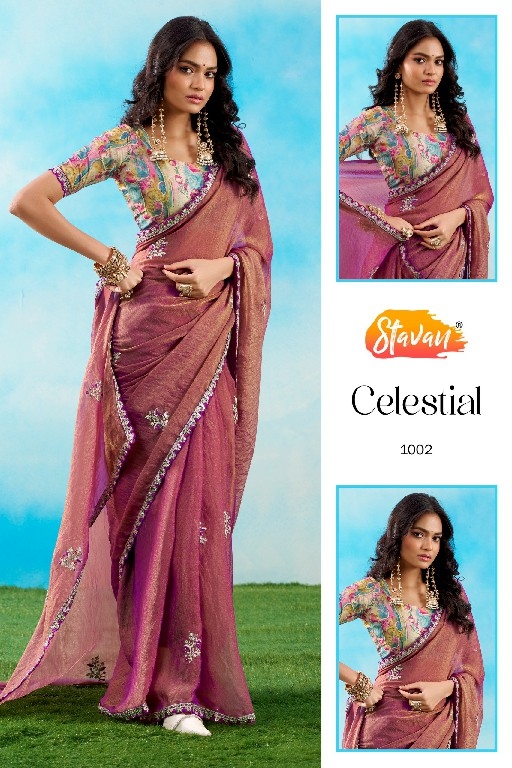 stavan celestial series 1001-1010  Fancy Fabric wholesale saree